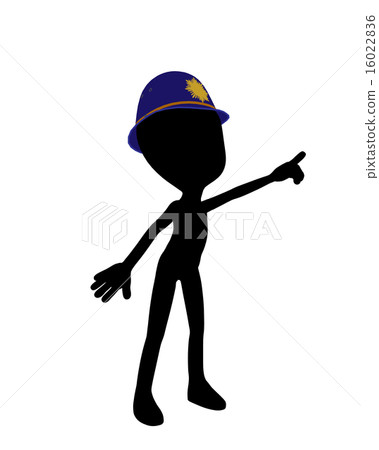Cute Black Silhouette Police Guy 16022836