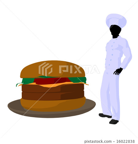 African American Chef Art Illustration Silhouette African American Chef Art Illustration Silhouette 16022838