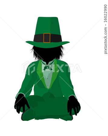 Leprechaun Boy Illustration Silhouette 16022990