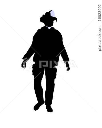 Male Firefighter Illustration Silhouette Male Firefighter Illustration Silhouette 16022992