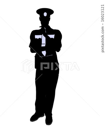 Male Police Officer Illustration Silhouette Male Police Officer Illustration Silhouette 16023121