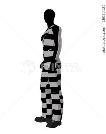 African American Male Criminal Silhouette Illustration African American Male Criminal Silhouette Illustration 16023123