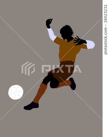 Male Soccer Player Illustration Silhouette 16023232