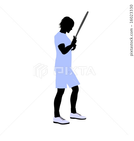 Male Tennis Player Illustration Silhouette 16023330