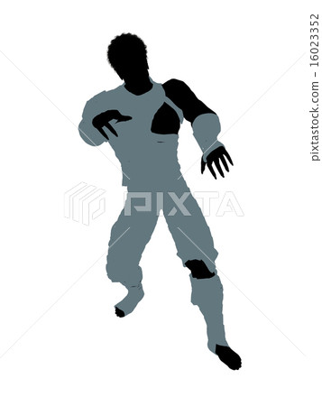 African American Male Mummy Illustration Silhouette 16023352