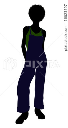 African American Casual Woman Illustration Silhouette 16023397