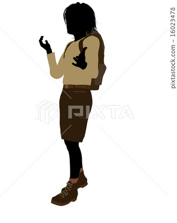 Teen Hiker Silhouette 16023478