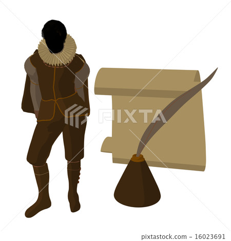 William Shakespeare Illustration Silhouette 16023691