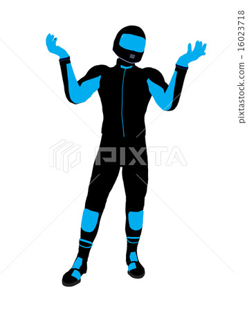 Male Sports Biker Illustration Silhouette Male Sports Biker Illustration Silhouette 16023718
