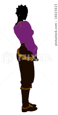 African American Female Pirate Silhouette 16023815