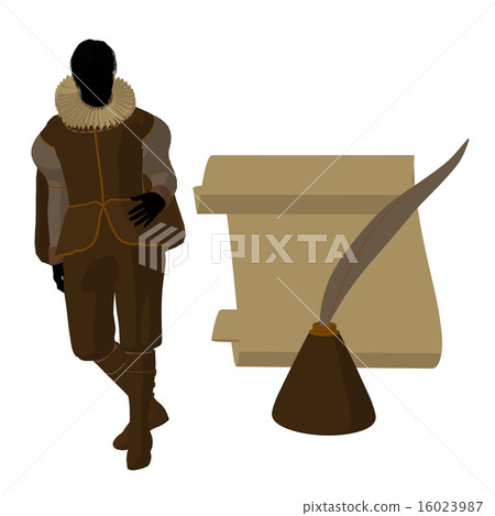 William Shakespeare Illustration Silhouette 16023987