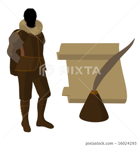 William Shakespeare Illustration Silhouette 16024293