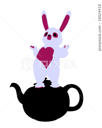 White Rabbit Silhouette Illustration White Rabbit Silhouette Illustration 16024418