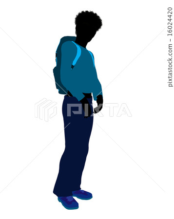 African American Teen Hiker Silhouette African American Teen Hiker Silhouette 16024420