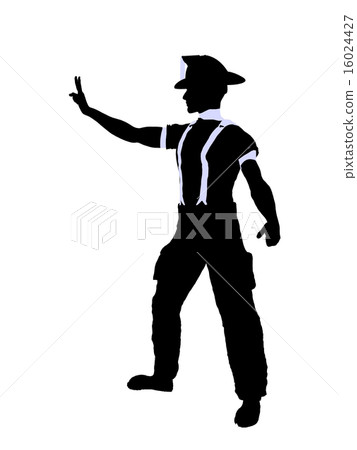 Male Firefighter Illustration Silhouette Male Firefighter Illustration Silhouette 16024427