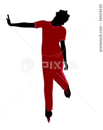 African American Female Roller Skater Silhouette African American Female Roller Skater Silhouette 16024430