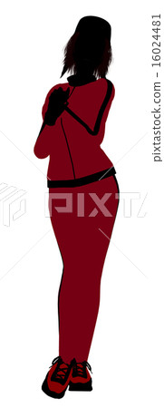 Female Jogger Illustration Silhouette 16024481