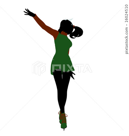 Christmas Elf Silhouette Illustration Christmas Elf Silhouette Illustration 16024510