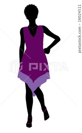 Fashionable African American Female Illustration Silhouette Fashionable African American Female Illustration Silhouette 16024511