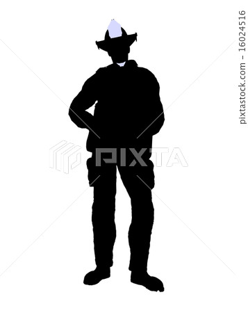 Male Firefighter Illustration Silhouette Male Firefighter Illustration Silhouette 16024516
