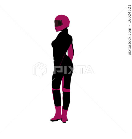 Female Sports Biker Illustration Silhouette Female Sports Biker Illustration Silhouette 16024521