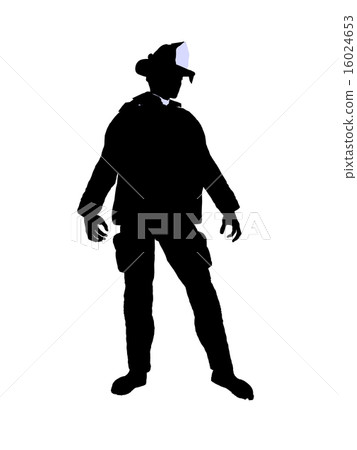 Male Firefighter Illustration Silhouette 16024653
