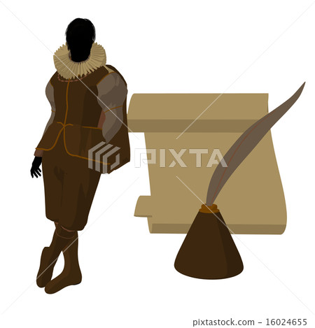 William Shakespeare Illustration Silhouette 16024655
