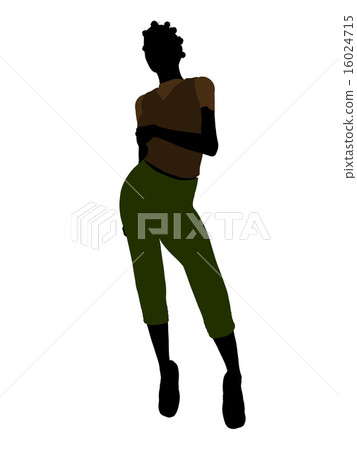 African American Casual Woman Illustration Silhouette African American Casual Woman Illustration Silhouette 16024715