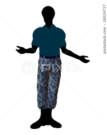 African American Soldier Illustration Silhouette 16024717