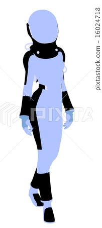 Female Astronaut Illustration Silhouette Female Astronaut Illustration Silhouette 16024718
