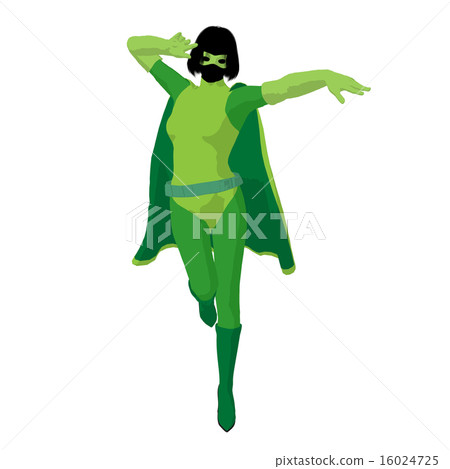 Super Heroine Illustration Silhouette Super Heroine Illustration Silhouette 16024725