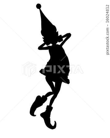 Christmas Elf Silhouette Illustration Christmas Elf Silhouette Illustration 16024812