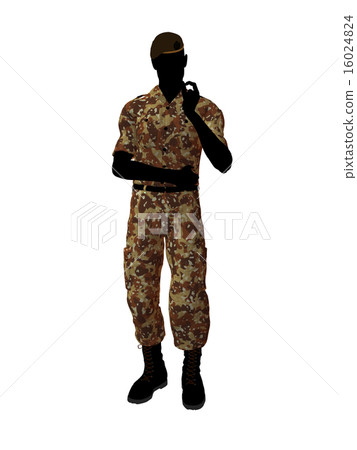 Male Soldier Illustration Silhouette 16024824