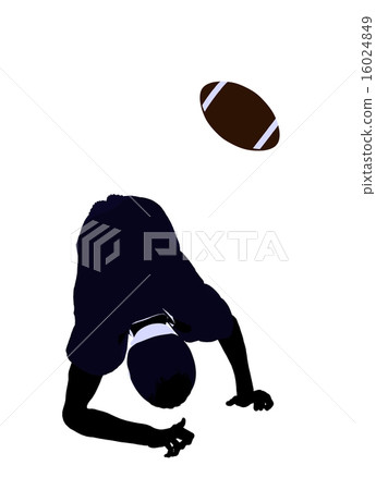 Male Football Player Illustration Silhouette 16024849
