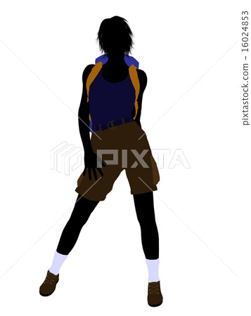 Girl Hiker Silhouette Girl Hiker Silhouette 16024853