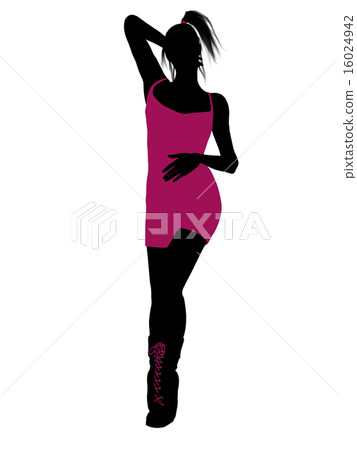Punk Girl Illustration Silhouette 16024942