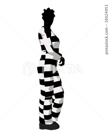 Afrcian American Female Criminal Silhouette Illustration Afrcian American Female Criminal Silhouette Illustration 16024951
