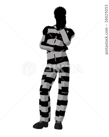 African American Male Criminal Silhouette Illustration 16025055
