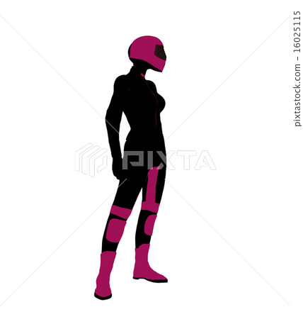 Female Sports Biker Illustration Silhouette Female Sports Biker Illustration Silhouette 16025115