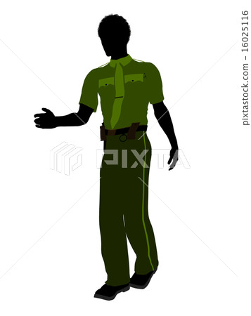 African American Male Sheriff Art Illustration Silhouette African American Male Sheriff Art Illustration Silhouette 16025116