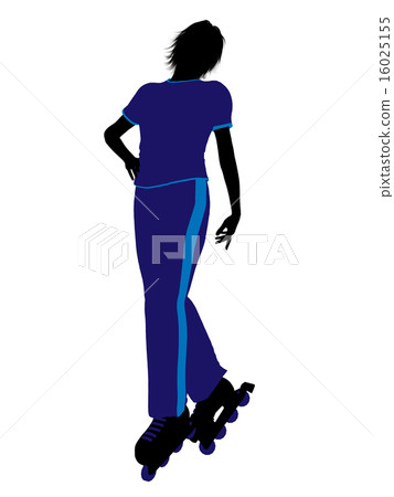 Female Roller Skater Silhouette Female Roller Skater Silhouette 16025155