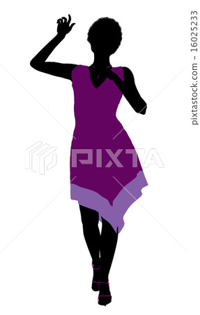 Fashionable African American Female Illustration Silhouette 16025233