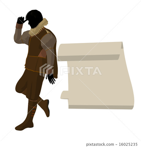 William Shakespeare Illustration Silhouette 16025235