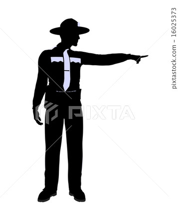 Male Police Officer Illustration Silhouette Male Police Officer Illustration Silhouette 16025373