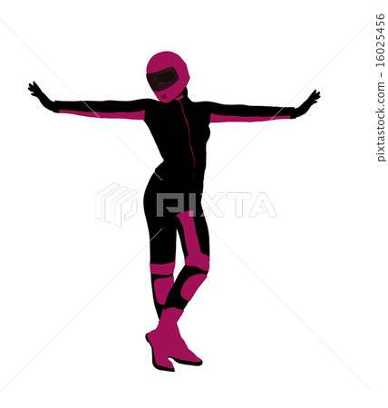 Female Sports Biker Illustration Silhouette Female Sports Biker Illustration Silhouette 16025456