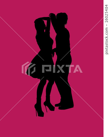 Couple Illustration Silhouette 16025484