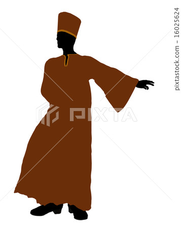 Male Robed Illustration Silhouette 16025624