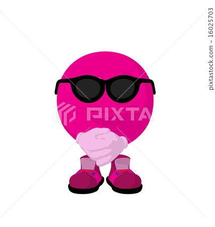 Cute Pink Emoticon Art Illustration 16025703