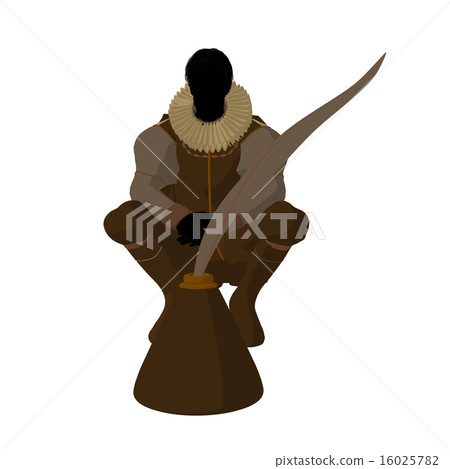 William Shakespeare Illustration Silhouette 16025782