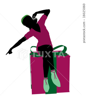 Christmas Elf Silhouette Illustration 16025860